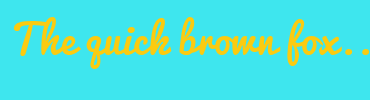 Image with Font Color FBCB10 and Background Color 3EE6EE